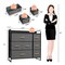 Homeroots 32" Gray and Black Steel and Fabric Seven Drawer Dresser 484688 - alternate 3