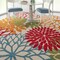 Homeroots 8' X 11' Green Orange Red And Blue Floral Indoor Outdoor Area Rug 546698 - alternate 8