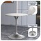 Leisuremod Round 27.55 in W, 29.34 in L, Sintered Stone/Stainless Steel, White VT20BS-27WS - alternate 5