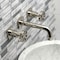 Kingston Brass Double-Handle Wall Mount Bathroom Faucet, Polished Nickel KS6126RX - alternate 3