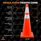 Xpose Safety 36 Inch Orange Traffic Cones with 6in and 4in Collars, DOT Approved, 24PK AOTC36-64-24-X - alternate 3