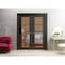Sartodoors Sliding Double Pocket Door Clear Glass, Lucia 2466 Matte Black and Aluminum Strips, Kit Trims Rail LUCIA2466DP-BLK-60 x 80 (2* 30x80) - alternate 3