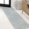 Jonathan Y Odense High-Low Minimalist Angle Geometric Light Blue/Cream 2 ft. x 8 ft. Indoor/Outdoor Runner Rug SCN101F-28 - alternate 1