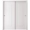 Sartodoors Sliding Closet Bypass Doors 84 x 84 inches, BASIC 9111 White, Rails Hardware Set, Wood Solid Bedr BASIC9111DBD-SKIN-8484 - alternate 1