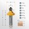 Powertec R3/8 in. Roundover Router Bit, 1-1/4 in. Cutting Diameter, 1/2 in. Shank, 5/8 in. Depth, 2PK 73049-P2N - alternate 4