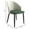 Leisuremod Paradiso Collection Modern Dining Seat in Taupe, with Green Fabric Seat PC50TPG - alternate 6