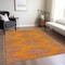 Homeroots 5' X 8' Orange And Blue Geometric Washable Indoor Outdoor Area Rug 598765 - alternate 5