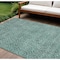 Homeroots 9' X 12' Teal Blue Geometric Washable Indoor Outdoor Area Rug 607510 - alternate 1