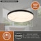 Vaxcel Aurelia 16-in Matte Black Contemporary Round LED Flush Mount Ceiling Light Alabaster Shade C0356 - alternate 3