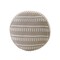 Homeroots 20in Brown Polyester Round Striped Indoor Outdoor Pouf Ottoman 517433 - alternate 4
