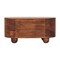Homeroots 32in Brown Solid Wood Storage Oval Bench With Flip Top 723825 - alternate 1