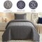 Lavish Home 2-Piece Twin Quilt Set Bedspread & Pillow Sham with Embossed Diamond Pattern Lightweight Quilt Set 66-001-TGY - alternate 8