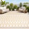 Jonathan Y Ourika Moroccan Geometric Textured Weave Cream/Orange 4 ft. x 6 ft. Indoor/Outdoor Area Rug SMB108O-4 - alternate 1