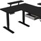 Homeroots Adjustable Oak and Beige Wood and Metal Corner Rolling T-Shape Standing Desk 558723 - alternate 4