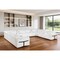 Homeroots White Italian Leather Power Reclining U Shaped Twelve Piece Sectional With Console 634656 - alternate 9