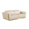 Homeroots 89" Beige And Gold Leather Sofa 551592 - alternate 5