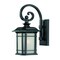 Homeroots Matte Black Frosted Linen Glass Lantern Wall Light 398626 - alternate 1