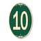 Signmission Number 10, 12 Inch X 18 Inch Architectural Oval, Heavy Gauge Aluminum A-OV-G-1218-22912 - alternate 1
