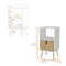 Homeroots 30" White And Natural Wood One Drawer Nightstand 553691 - alternate 4