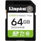 Kingston Canvas Select Plus 64 GB Class 10/UHS-I (U1) V10 SDXC - 100 MB/s Read SDS364GB - alternate 1