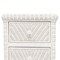 Homeroots 26" White Wicker And Glass Two Drawer Nightstand 571340 - alternate 5