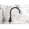 Kingston Brass Widespread Bathroom Faucet with Knurled Handle and Brass Pop-Up, Matte Black KS8920KNL - alternate 5