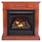 Procom Heating Dual Fuel Ventless Gas Fireplace With Mantel, 32,000 BTU, Remote Control, Heritage Cherry Finish FBNSD32RT-M-HC - alternate 1