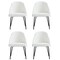 Manhattan Comfort Gracie Dining Chair in White and Black - Set of 4 4-DC100-BWH - alternate 4