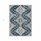 Homeroots 5' X 8' Navy Blue Beige And Ivory Medallion Washable Indoor Outdoor Area Rug 589009 - alternate 5