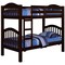 Homeroots 80" X 43" X 69" Espresso Pine Wood Twin Over Twin Bunk Bed 286536 - alternate 3