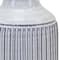 Homeroots 10" Off White Terracotta Striped Cylinder Table Vase 516225 - alternate 4