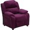 Flash Furniture Kids Recliner, 26" to 39" x 28", Upholstery Color: Purple BT-7985-KID-MIC-PUR-GG - alternate 1