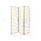 Homeroots 71" Gold IronFolding Three Panel Screen Room Divider 379902 - alternate 4