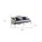 Homeroots 88" Cream Linen Damask Sofa And Toss Pillows With White Legs 491311 - alternate 5