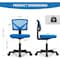 Simple Deluxe Armless Small Home Office Desk Chair, Ergonomic Low Back Computer Chair, Adjustable Rolling Swivel 3A88FNCHAIRC2077BU01 - alternate 7