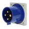 Walther-Werke Pin and Sleeve Inlet, 30A, 3Ã¸ 250 or 230, 3 Phase, 3 Pole, NEMA Not Rated 635409 - alternate 1