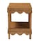 Bali & Pari Oteria Bohemian Light Honey Scalloped Rattan Side Table 250-13645-ZORO - alternate 6
