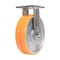 Vestil Sirius Polyurethane Dual Rigid Caster 8 In. Diameter x 2 In. Width 2000 lb Orange/Gray CST-FXE-8X2DSI-R - alternate 1