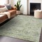 Homeroots 8' X 10' Artichoke Green Beige And Gray Damask Washable Indoor Outdoor Area Rug 604177 - alternate 8
