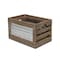 Homeroots Set of Two Gray Solid Wood Crate, 2PK 487689 - alternate 4