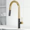 Vigo Greenwich Single-Handle Pull-Down Sprayer Kitchen Faucet in Matte Brushed Gold and Matte Black VG02029MBMGG - alternate 6