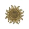 Homeroots 7in Gold Sunburst Cast Iron Handmade Vanity Tray 483183 - alternate 1