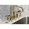 Kingston Brass Bridge Kitchen Faucet with Brass Sprayer, Brushed Brass KS8257CKLBS - alternate 4