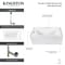 Kingston Brass 60-Inch Acrylic Rectangular 3-Wall Alcove Tub Combo with Waste and Overflow Drain, Left Hand Drain CVTDE603122L3 - alternate 2