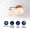 Jonathan Y Louis Parisian Globe 15" 2-Light Metal/Frosted Glass Modern Contemporary LED Vanity Light, Gold Paint JYL3535A - alternate 9