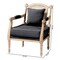 Baxton Studio Clemence French Provincial Grey Fabric Whitewashed Mahogany Wood Armchair 254-13828-ZORO - alternate 8