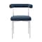 Armen Living Shannon Dining Chair with Brushed Stainless Steel and Blue Fabric - Set of 2 LCSNSIBSBLU - alternate 5