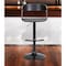 Homeroots Gray and Black Faux Leather with Metal Swivel Adjustable Height Bar Chair 534463 - alternate 7