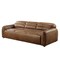 Homeroots 95" Dark Brown Top Grain Leather Sofa With Black Legs 491345 - alternate 4