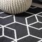 Jonathan Y Tumbling Blocks Modern Geometric Black/White 3 ft. x 5 ft. Area Rug SEU101A-3 - alternate 5